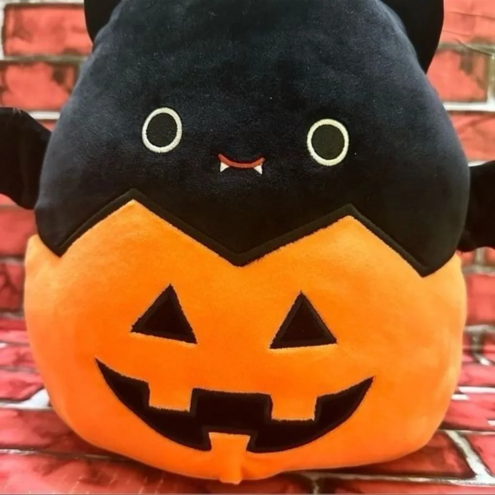 Squishmallows Black and Orange Bat Halloween Costume Bag